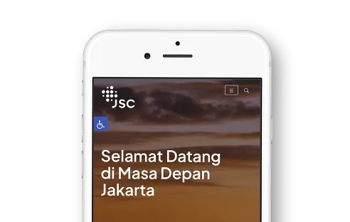Tampilan website Jakarta Smart City di ponsel